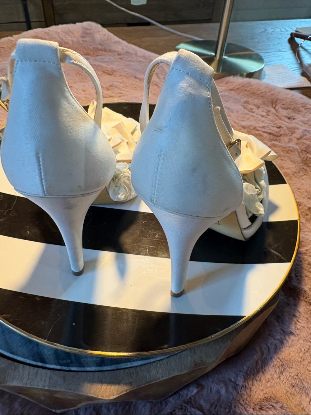 Audrey Brooke Estella Pump
With ruffles galore, this striking white pair of peep - Picture 4 of 8